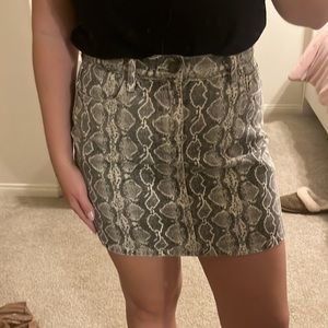 BLANKNYC Snake Print Mini Skirt